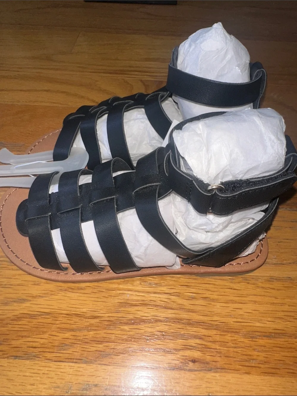 The Children's Place Black Strappy Gladiator Sandals